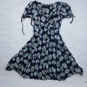 Warehouse Floral Romper Button Down UK 8 US 4